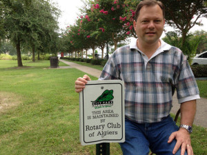 Rotary Club of Algiers continues to maintain front entrance of City Park